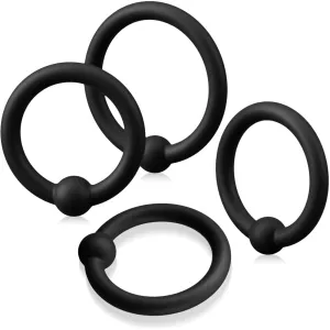 SET INELE DE ERECȚIE PENTRU PENIS ȘI TESTICULE COCK RING 4 BUC. - 72685963