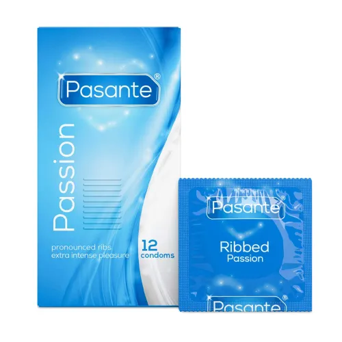 Pasante Passion prezervative cu striații 12 buc - 76973713