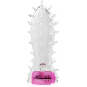 MANȘON DE GEL MOALE PENTRU PENIS CU EXTENSII + VIBRATOR PENTRU MASAJ CLITORIS - 76305301