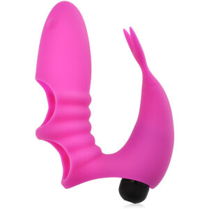 MANȘON VIBRATOR PENTRU DEGET ACOPERIT CU STRIAȚII STIMULATOARE PENTRU CLITORIS - 77388777