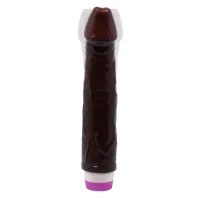 Vibrator realist Anatomic Penis maro cu potențiometru rotativ 21,5 cm - 77388198 - 2