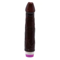 Vibrator realist Anatomic Penis maro cu potențiometru rotativ 21,5 cm - 77388198 - 5