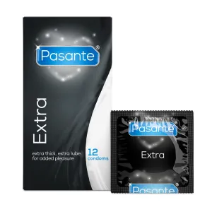 Prezervative Pasante Extra puternic cu lubrifiant suplimentar 12 buc - 74836612