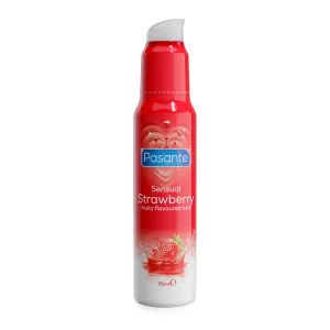 Lubrifiant cu aromă de căpșuni Pasante Strawberry 75 ml - 73624647