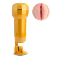 Vagină artificială realistă Abbie cu ventuză ajustabilă și vibrații - 78734214 - 6