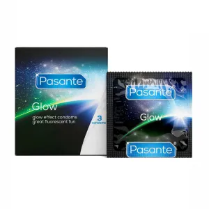 Pasante Glow prezervative care luminează în întuneric 3 buc  - 76007332
