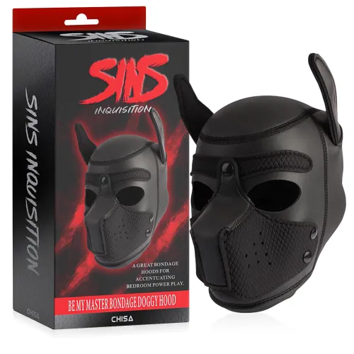 Masca de câine din piele pentru sesiuni BDSM și jocuri de rol - 71167820