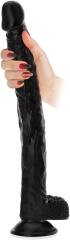 DILDO ELASTIC LUNG 38cm PENIS CU VENĂ PE VENTUZĂ - 75477021