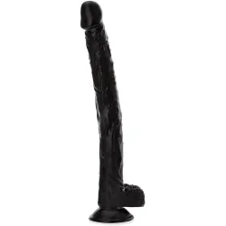 DILDO ELASTIC LUNG 38cm PENIS CU VENĂ PE VENTUZĂ - 75477021