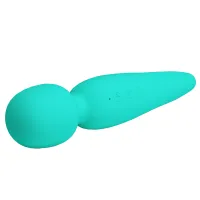 Vibrator verde super moale din silicon WAND 35 de vibrații - 74787914 - 5