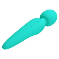 Vibrator verde super moale din silicon WAND 35 de vibrații - 74787914 - 6