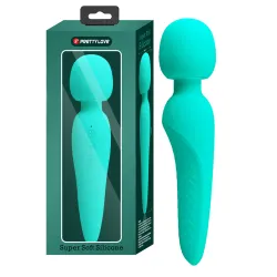 Vibrator verde super moale din silicon WAND 35 de vibrații - 74787914