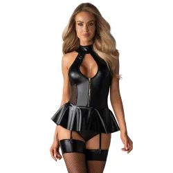 Corset și chiloți din latex Obsessive 859-COR-1 - 79874283