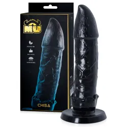 Dildo negru fantezie detector al punctului G cu ventuză 21 cm - 76165595