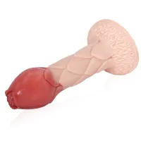 Dildo culoarea pielii în formă de floare cu ventuză puternică 20 cm - 70549171 - 2