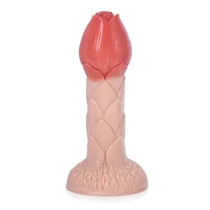 Dildo culoarea pielii în formă de floare cu ventuză puternică 20 cm - 70549171