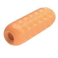 Masturbator masculin din gel cu striații și biluțe pentru masaj, Portocaliu - 78647783 - 2