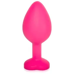 Buton anal roz din silicon roz cu inimioară 8,1 cm - 77080715