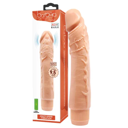 Vibrator realist culoarea pielii cu vibrație reglabilă 24 cm - 72964560
