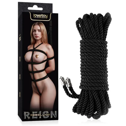 Rebellion sfoară neagră pentru bondage BDSM 10 m - 79901592