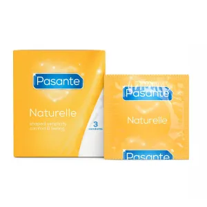 Prezervative clasice Pasante Naturelle cu rezervor 3 buc - 74016489