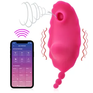 VIBRATOR PENTRU CHILOȚI CU VIBRAȚIE PRIN ASPIRAȚIE, CONTROLAT PRIN APLICAȚIE CU 9 FUNCȚII - 70095280