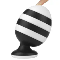 Butuc anal alb-negru mare cu ventuză 8,3 cm - 76660858 - 6