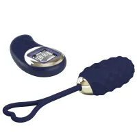 Ou vibrator albastru cu telecomandă wireless, 80 moduri de vibrație - 75045139 - 6