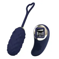 Ou vibrator albastru cu telecomandă wireless, 80 moduri de vibrație - 75045139 - 7