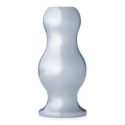 Dop anal din oțel de 3,9 cm cu deschidere anal plug - 70147793