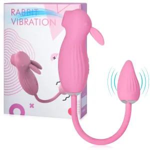 Iepuraș cu stimulator de supt și ou vibrant - 77453271