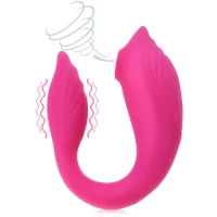 VIBRATOR DE MASAJ CU ASPIRAȚIE-VIBRATOR CU DOUĂ MOTOARE PENTRU CUPLURI, PENTRU SEX - 10 FUNCȚII + TELECOMANDĂ - 78462069 - 5