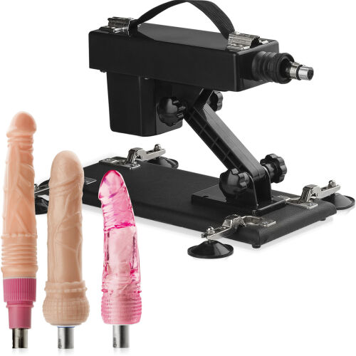 SEX DISPOZITIV - 420 MIȘCĂRI / MINUTĂ- VIBRATOR CU ALUNECARE + SET DIN 3 DILDOURI - 70312023