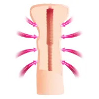 Masturbator din piele cibernetică, anus artificial cu pompă de vacuum - 75222530 - 5