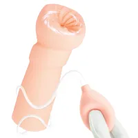 Masturbator din piele cibernetică, anus artificial cu pompă de vacuum - 75222530 - 6