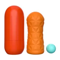 Masturbator masculin portocaliu super stimulare vagin artificial - 77672842 - 6