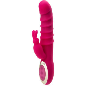 VIBRATOR CU ÎNCĂLZIRE PÂNĂ LA 48 C, VIBRATOR CU EPURAȘ 24 DE OPȚIUNI DE VIBRAȚIE  ONDULAT DIN SILICON - 72353600