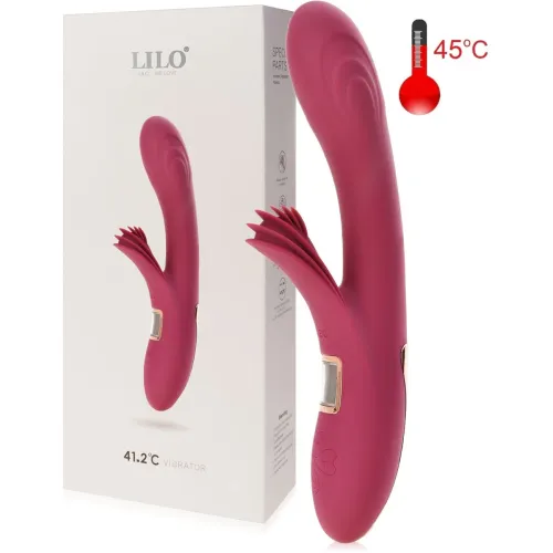 VIBRATOR ÎNCĂLZIT LA 45°C CU TRUNCHI FLEXIBIL ȘI LIMBI CLITORIDIENE - 10 FUNCȚII, 2 MOTOARE PUTERNICE - 76050158