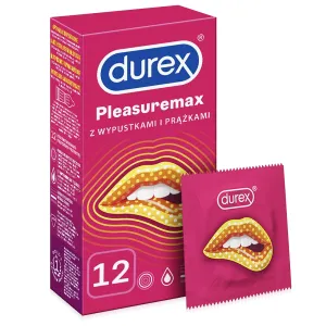 Prezervative DUREX Pleasuremax cu textură și striații 12 buc - 78306473