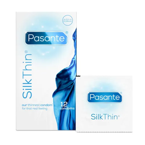Prezervative subțiri ultrafine Pasante Silk 12 buc  - 78650534