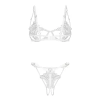 Obsessive Luise Sublim set de lenjerie de lux alb - 75763944 - 7