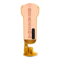 Vagină artificială realistă Lara cu ventuză reglabilă și vibrații - 71423197 - 5