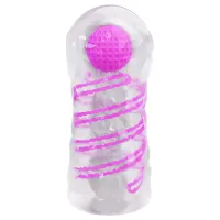 Masturbator bărbătesc strâmt din gel cu bilă de masaj vagin artificial - 74583313 - 4