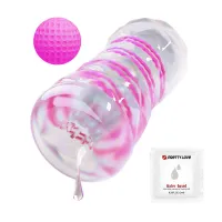 Masturbator bărbătesc strâmt din gel cu bilă de masaj vagin artificial - 74583313 - 3