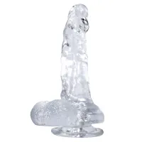 Dildo realist transparent cu ventuză penis 17 cm - 70358176 - 6