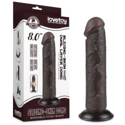 Dildo 20 cm penis superrealist cu piele glisantă - 70314466