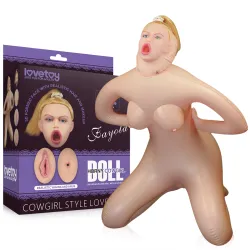 Păpușă gonflabilă realistă 98 cm, 3 orificii intime, poziție călăreață - 71596473