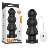 Mufă anală vibrantă mare cu telecomandă 7 cm diametru 10 funcții - 79399862 - 6