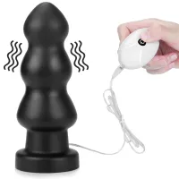 Mufă anală vibrantă mare cu telecomandă 7 cm diametru 10 funcții - 79399862 - 4