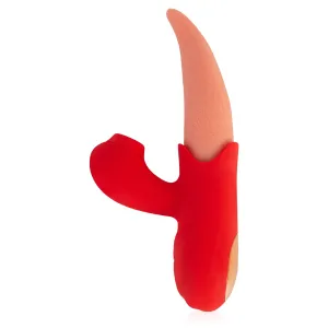 Vibrator tip limbă cu stimulator clitoridian cu unde de aer, 10 funcții - 77610834
